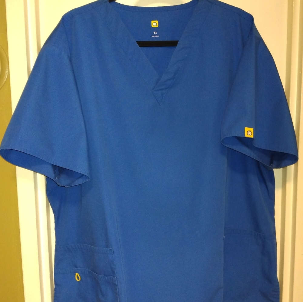 Spread Good Cheer Nurse Attendant Scrub Top Navy Blue Size: 3XL
